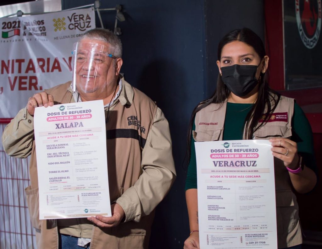 El martes, la vacunación de refuerzo para 30 y 39 años en Xalapa y Veracruz