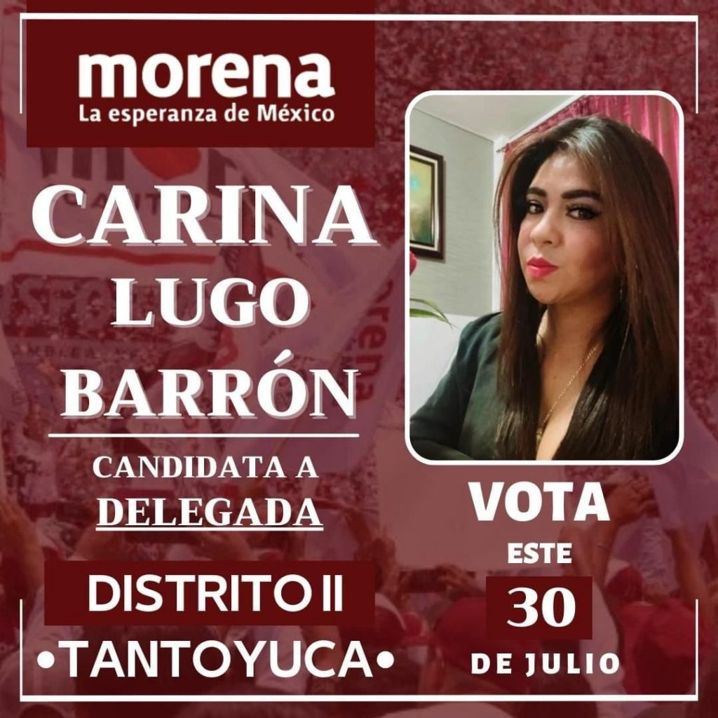 Este sábado vota por la mejor planilla, Carolina Lugo Barrón.